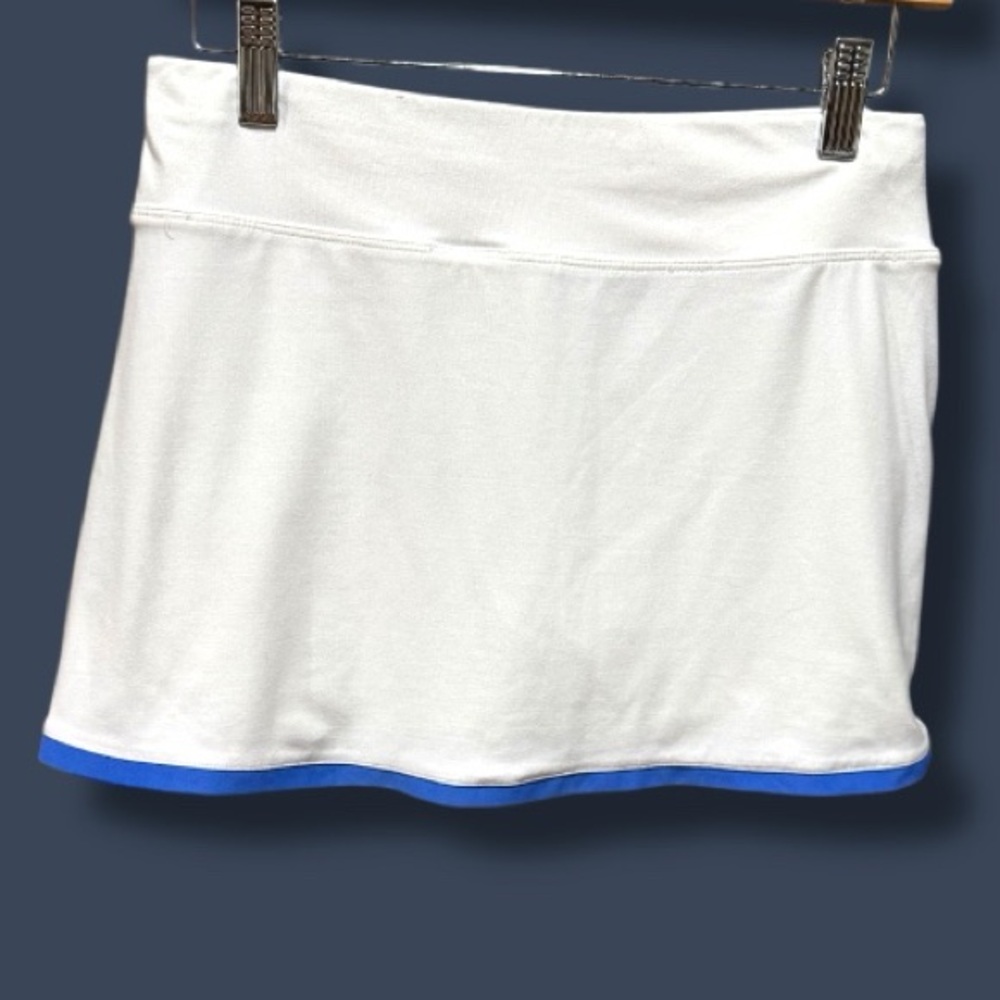 Nike White Tennis Golf Skirt Periwinkle Trim Small - Picture 2 of 5